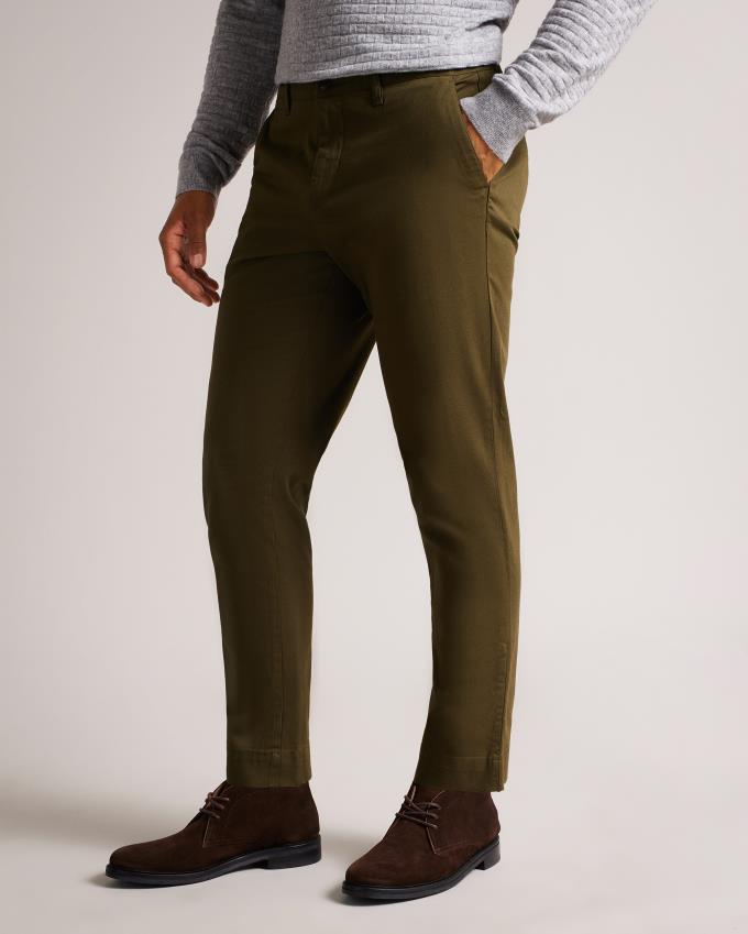 Pantalon Chino Ted Baker Casual Relaxed Kaki Homme | BXF-36668172